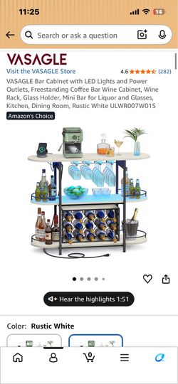 Bar with LED lights