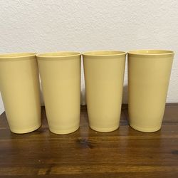 Vintage Tupperware Harvest Gold Tumblers