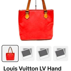 VINTAGE 1980'S LV STYLE RED EMBOSSED READER SHOULDER BAG! A MUST HAVE FOR YOUR VINTAGE COLLECTION!!!