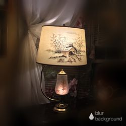 Vintage hand painted lamp