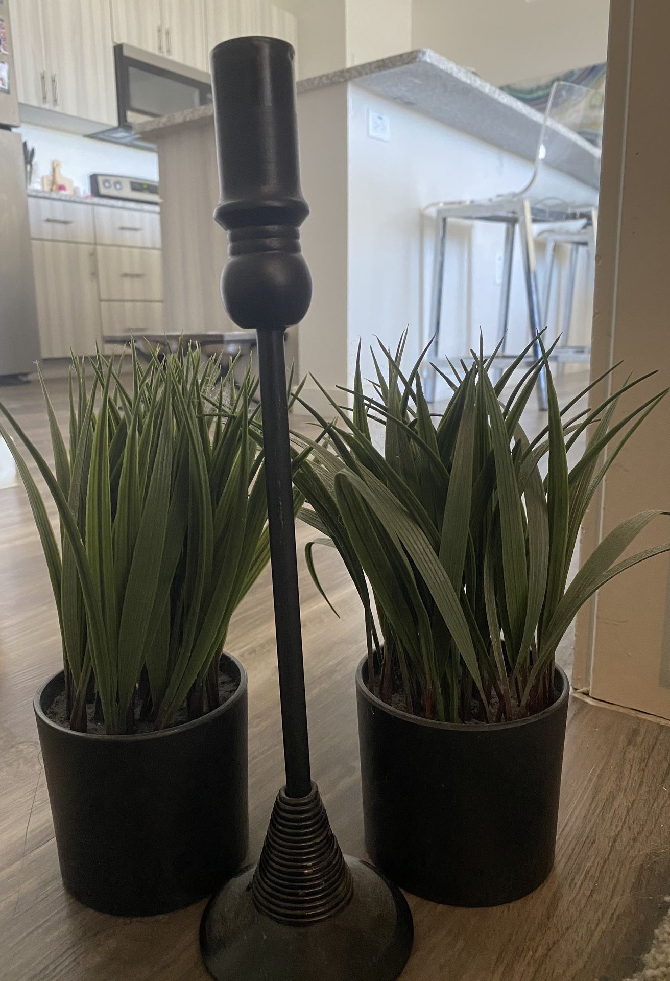 Candle Stick holder And Decorative Plants 