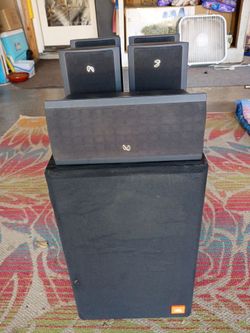 Infinity satellite speaker set with JBL subwoofer