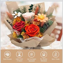Preserved Flowers Bouquet with Gift Box,