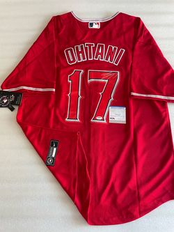 Shohei Ohtani Los Angeles Angels Autographed Signed RED Nike Jersey PSA COA Size L