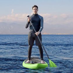 10.6’x32’’x6’’(19.4lbs) Inflatable Stand Up Paddle Board with SUP Accessories & Backpack, Removable Fin, Leash, Adjustable Paddle, Pump, Waterproof Ph