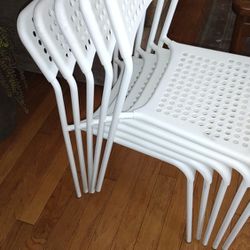 5 IKEA Stackable Chairs
