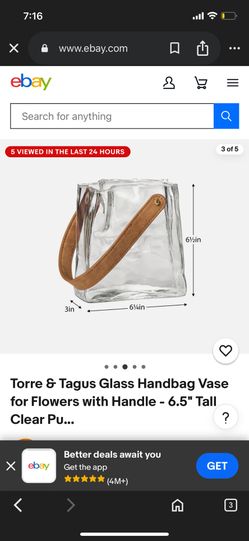 Glass Handbag Vase 