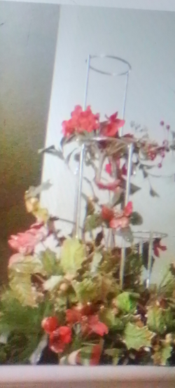 30" tall candle votive flowered holder have two each $40