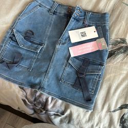 Brand New Denim cargo Skirt 