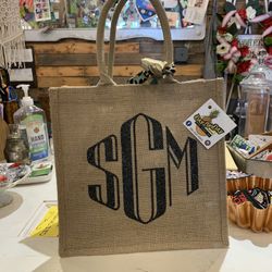 Personalized Jute Purse Tote