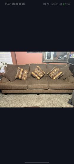 Long Sofa With Pillows
