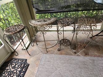 Four plant stands