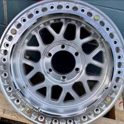 Kmc Grenade 235 Beadlock 17x9 6x139.7 - 38 Offset Wheels Machine Finish 🔥🔥🔥🔥