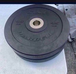 CAP 45 Ib Olympic Bumper Plate, Black