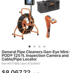 General Pipe Cleaners Gen-Eye Mini-POD® 125 ft. Inspection Camera and Cable/Pipe Locator