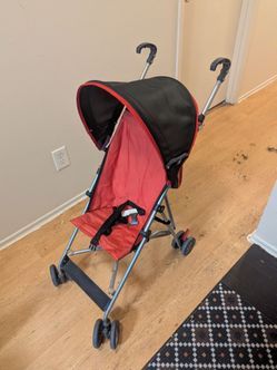 Red and Black Umbrella Stroller