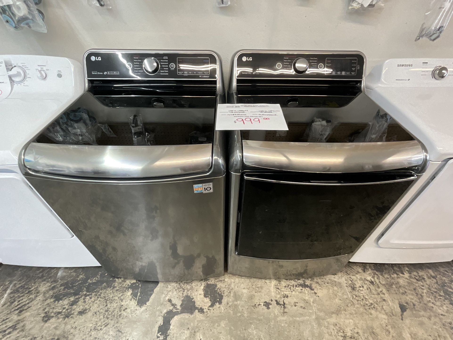 USED LG XL CAPACITY WASHER AND DRYER SET