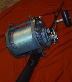 1)refurbished DIAWA SEALINE 900H on New Penn Squale with foam grip  med Hevy Action graphite fugi GIUDES 7'0 rod