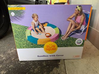 Sun Squad Sandbox with Cover 45-Inch
