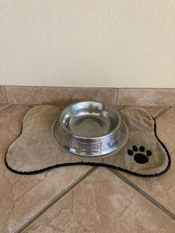 Milk-Bone Stainless Steel Dog Bowl with Mat