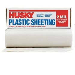 Husky
10 ft. x 100 ft. Clear 2 mil. Plastic Sheeting

