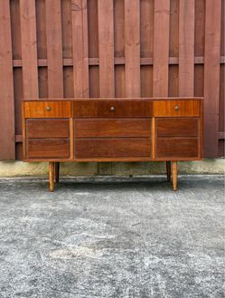 The Real McCoy Wooden MCM Dresser - 9 Drawers