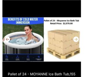Pallet Of MOYANNE ICE 🧊 Plunge Therapy Tubs. $15 Each Or $360 Total