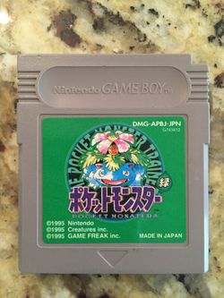 Nintendo Gameboy Pocket Monsters Green(Japanese Version)"U.S. Pokemon Blue"