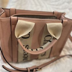 Blush Pink “Cheers” Tote Bag | Canvas Strap | Chic & Trendy | NWT