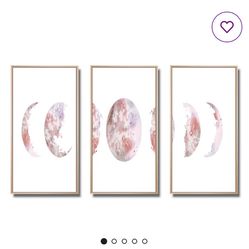 “Moon Phases " 3 - Pieces Painting Print on Canvas