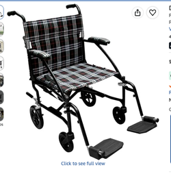 NEW Drive Medical Fly Lite Transport Wheelchair – 16.5 lbs, Never Used
