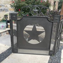 Texas Metal Fireplace Screen 