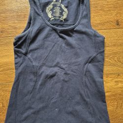 Danskin Tank Top Activewear Athletic Top Navy Blue Sz S 