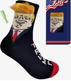 Trump Socks and Motorcycle toy NEW on BOX