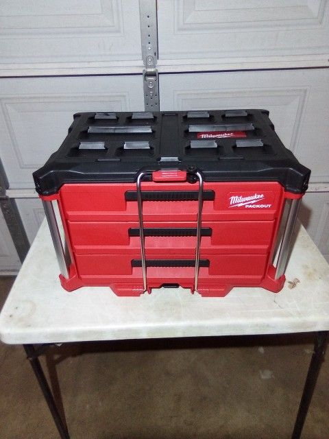 Milwaukee Packout 3 - Drawer Tool Box New