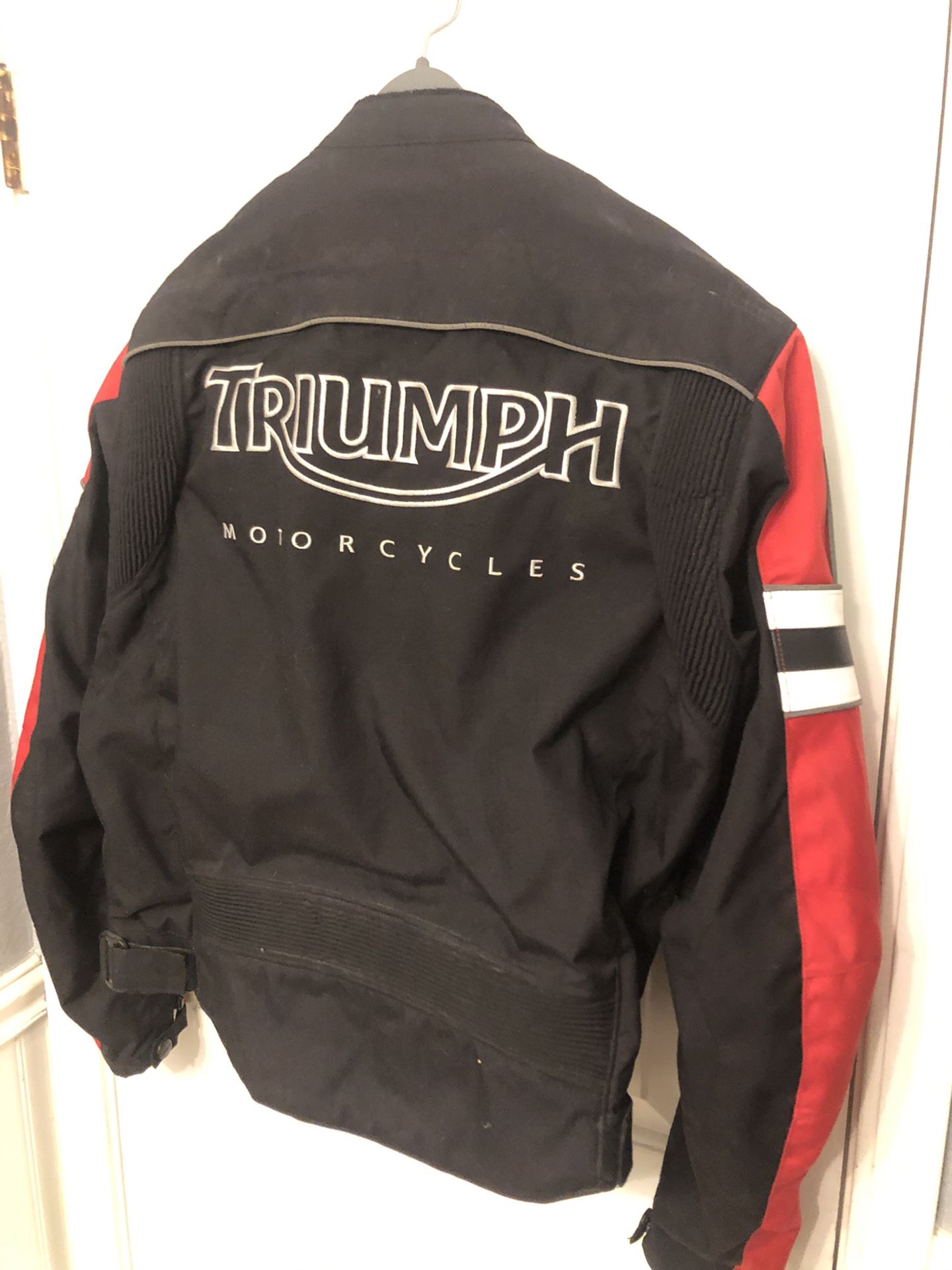 Authentic padded triumph motorcycle jacket size large