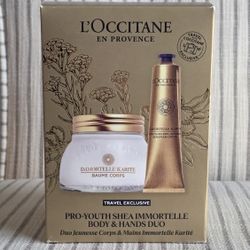 NIB L'Occitane Shea Immortelle Body & Hands Duo Travel Exclusive