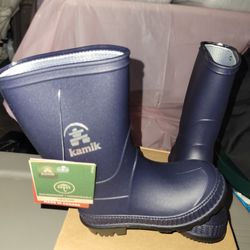 Navy Blue Kamik Rainboots size 7 Toddler- NEW