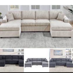Sectional with ottoman set