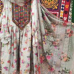 Traditional Dress With Handmade Work