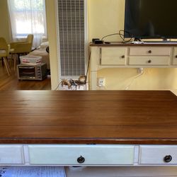 Beachy Living Room Furniture 3 Pieces Real Wood Construction 