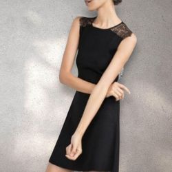 NWOT Zara Black Knit Fit & Flare Dress, Size S, MSRP $45