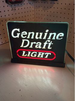Vintage Miller Genuine Draft Light Lighted Sign - Working!