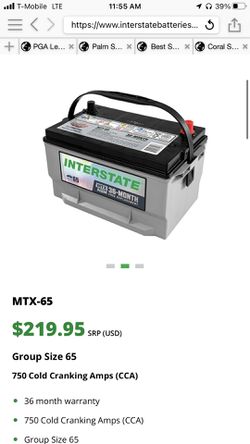 MTX-H6, Group H6 AGM Battery