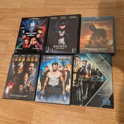 Superhero DVD/Blu-ray Lot (Batman, X-Men, Ironman)