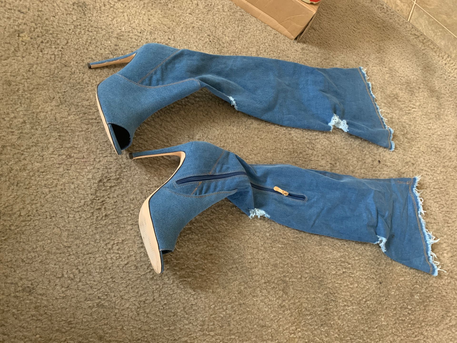 Blue jean heels size 11