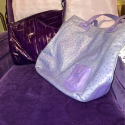 Pair Of Purple Designer Bags