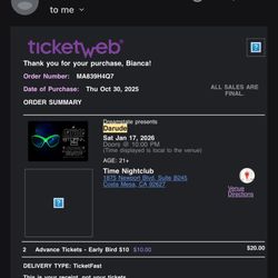 Jan 17 Darude Tickets Time Nightclub