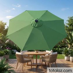 10' Outdoor Patio Umbrella with LED Lights