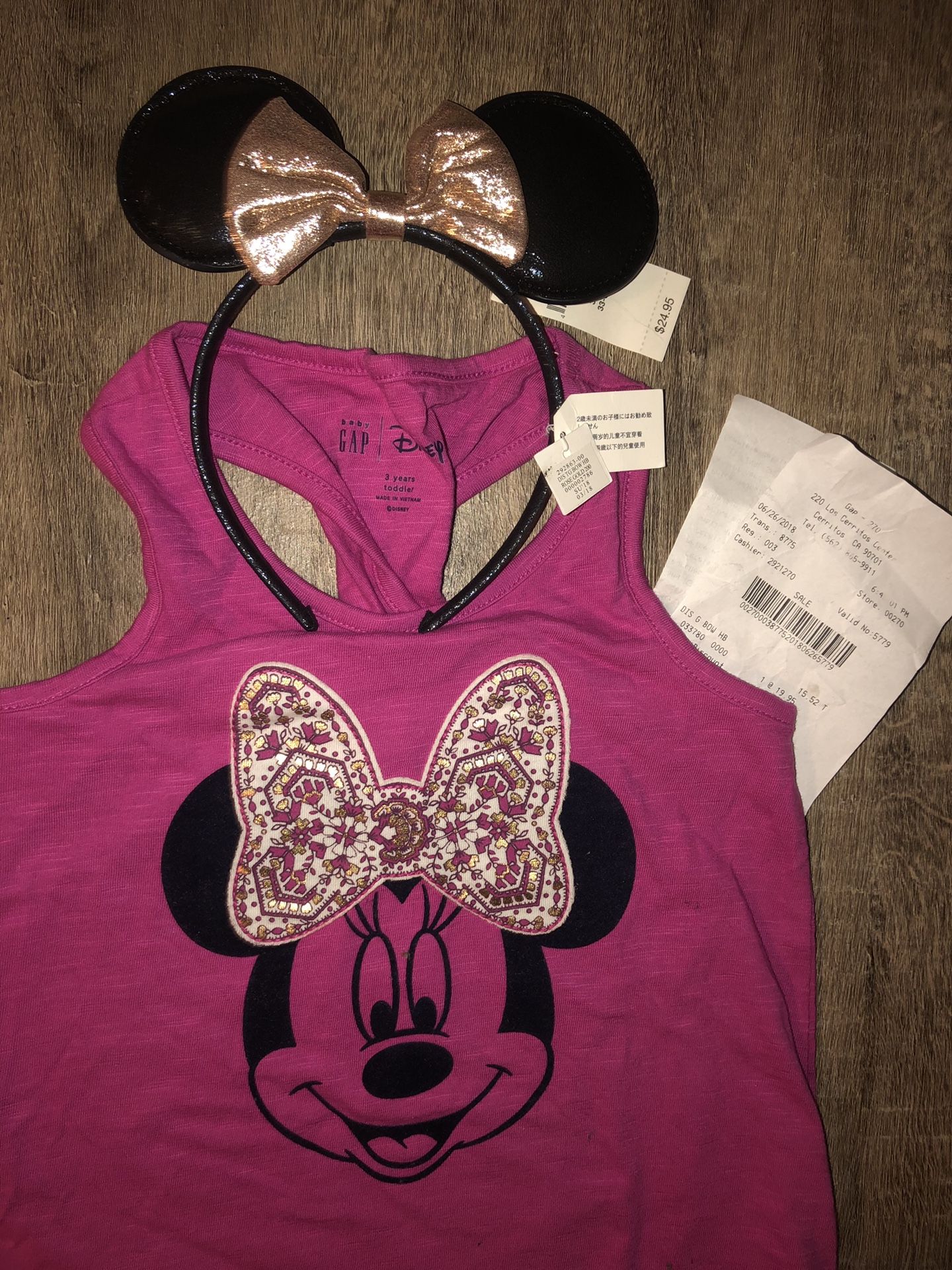 Minnie mouse ears/ Disney outfit